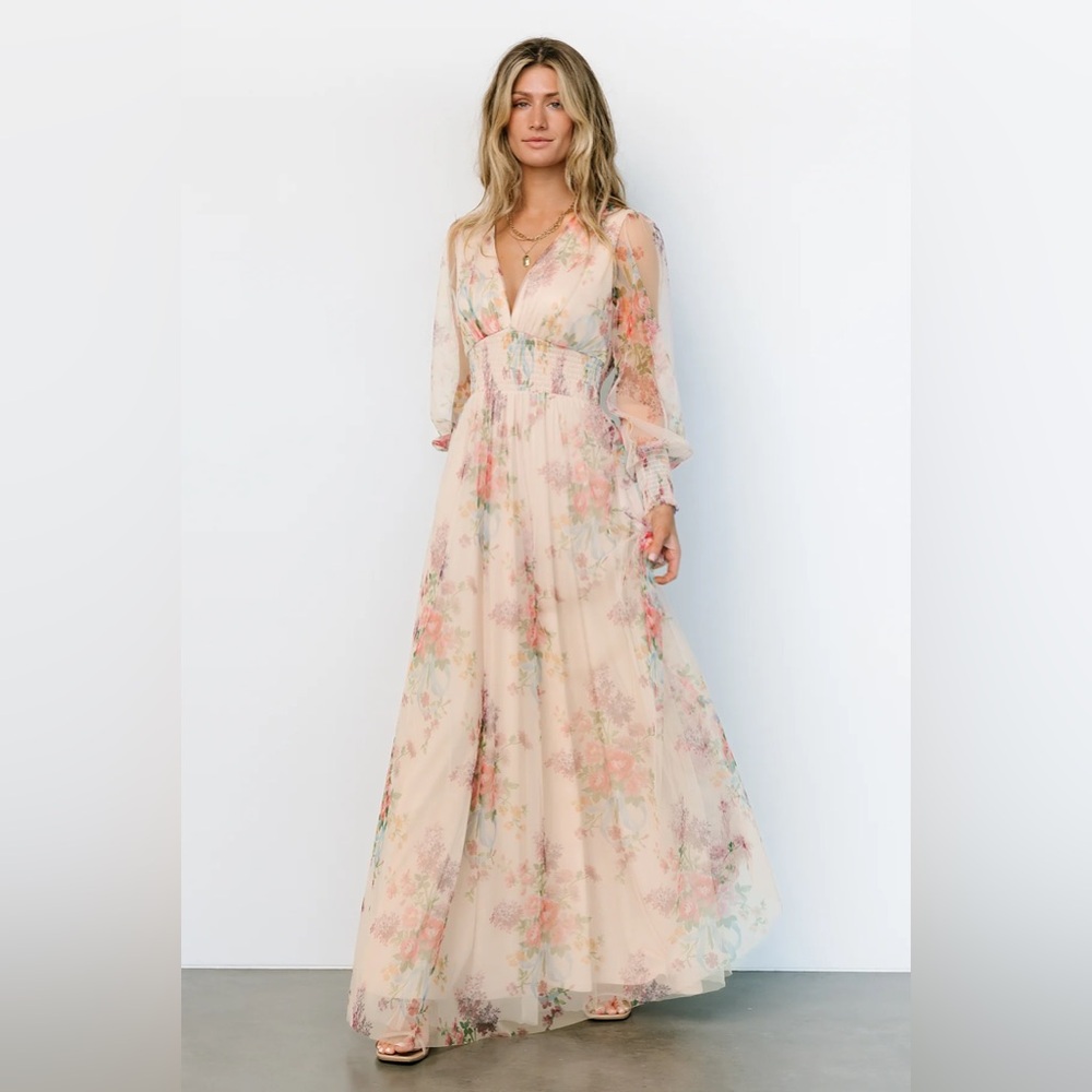 Baltic Born | Dresses | Baltic Born Layla Tulle Maxi Dress Nwt Size Large  Romantic Floral | Poshmark